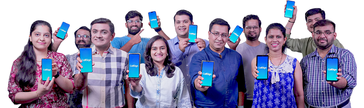 CallSign Team with Mobile phones